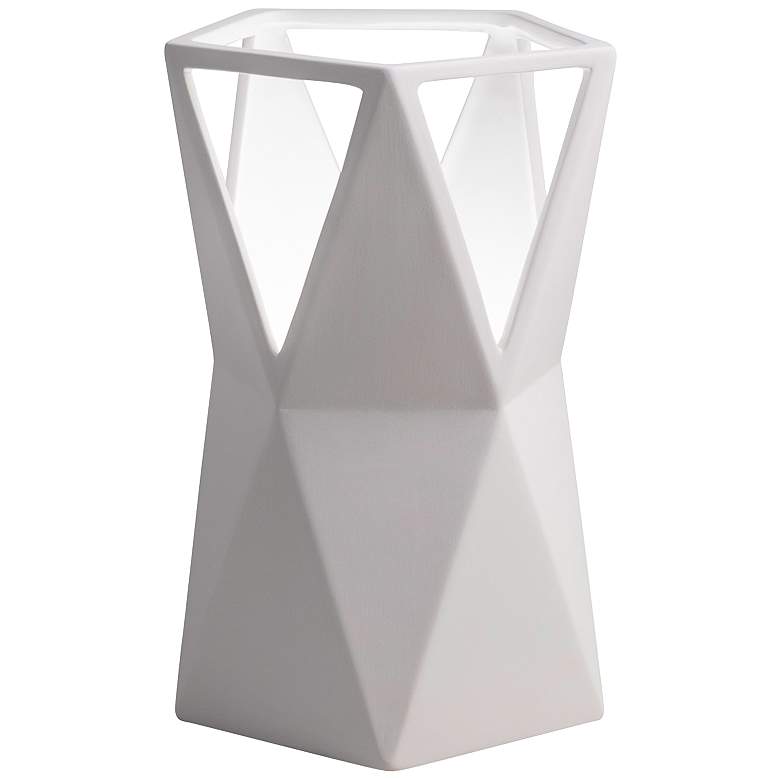 Image 1 Totem 11 3/4" High Bisque Ceramic Portable LED Accent Table Lamp