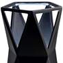 Totem 11 3/4" High Matte Black Ceramic Portable LED Accent Table Lamp