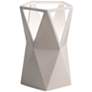 Totem 11 3/4" High Matte White Ceramic Portable Accent Table Lamp