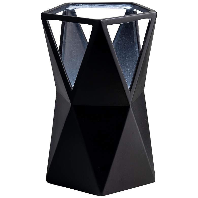 Image 1 Totem 11 3/4 inchH Carbon Matte Black Ceramic Portable Accent Table Lamp