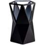 Totem 11 3/4"H Carbon Matte Black Ceramic Portable Accent Table Lamp
