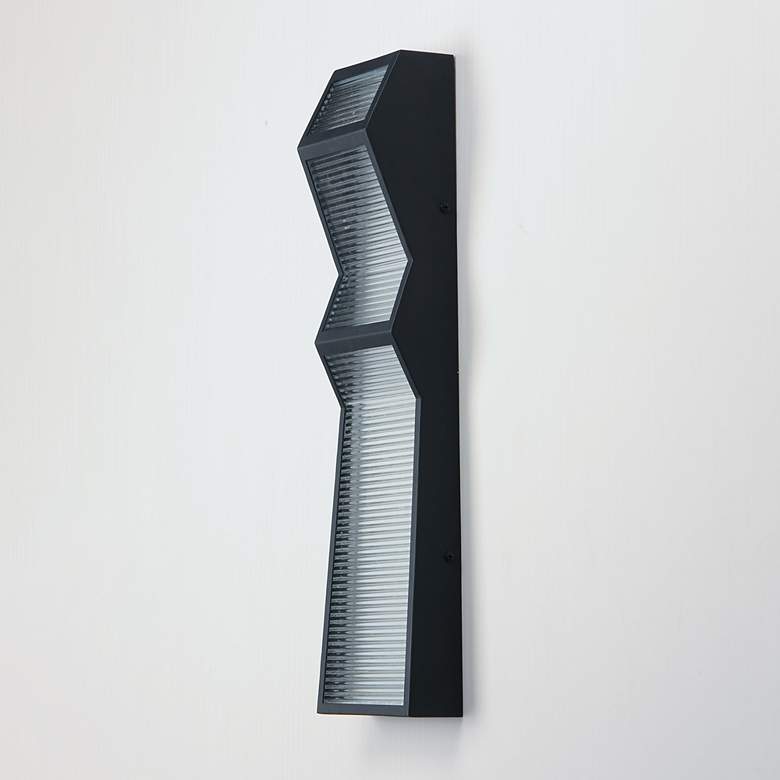 Image 4 Totem 20in Outdoor LED Sconce Black more views