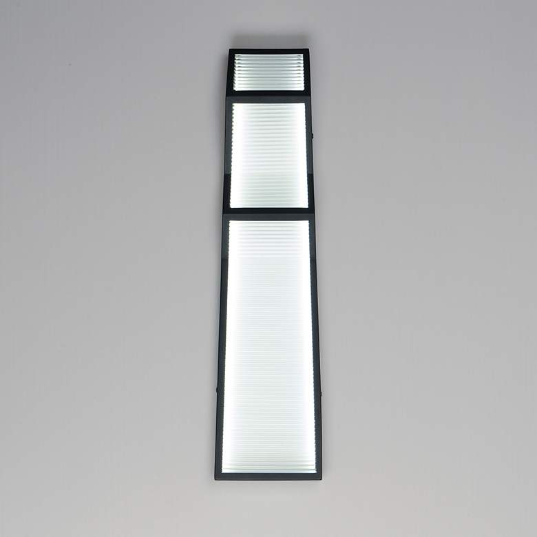 Image 3 Totem 24in Outdoor LED Sconce Black more views