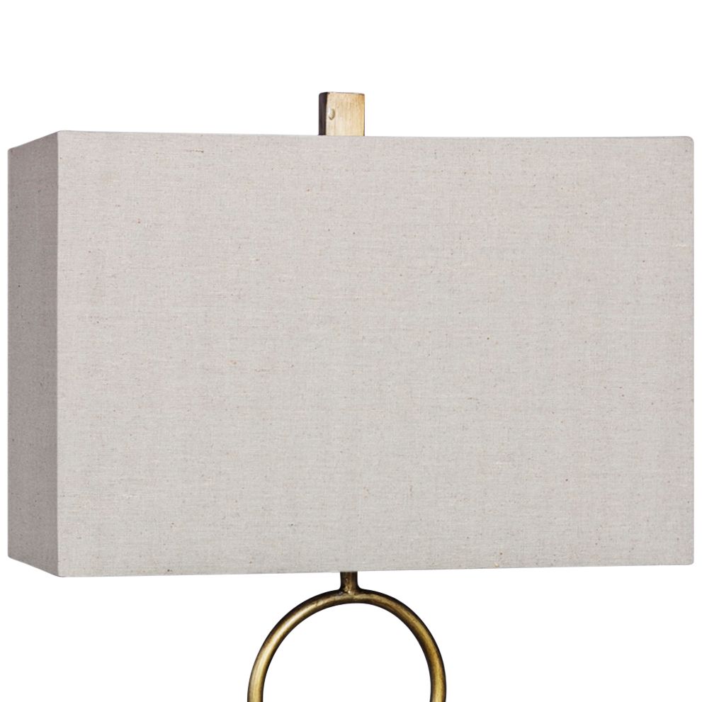 Image 3 Totemic Modern Cut-Out Antique Gold Metal Table Lamp more views