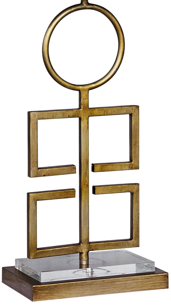 Image 4 Totemic Modern Cut-Out Antique Gold Metal Table Lamp more views