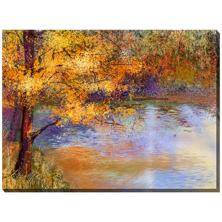 Image 1 Touch of Gold 40 inch Wide All-Weather Outdoor Canvas Wall Art