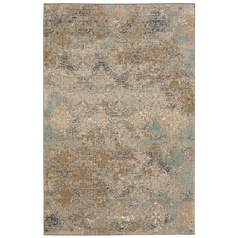 Image 1 Touchstone 90945 5&#39;3 inchx7&#39;10 inch Moy Willow Gray Area Rug