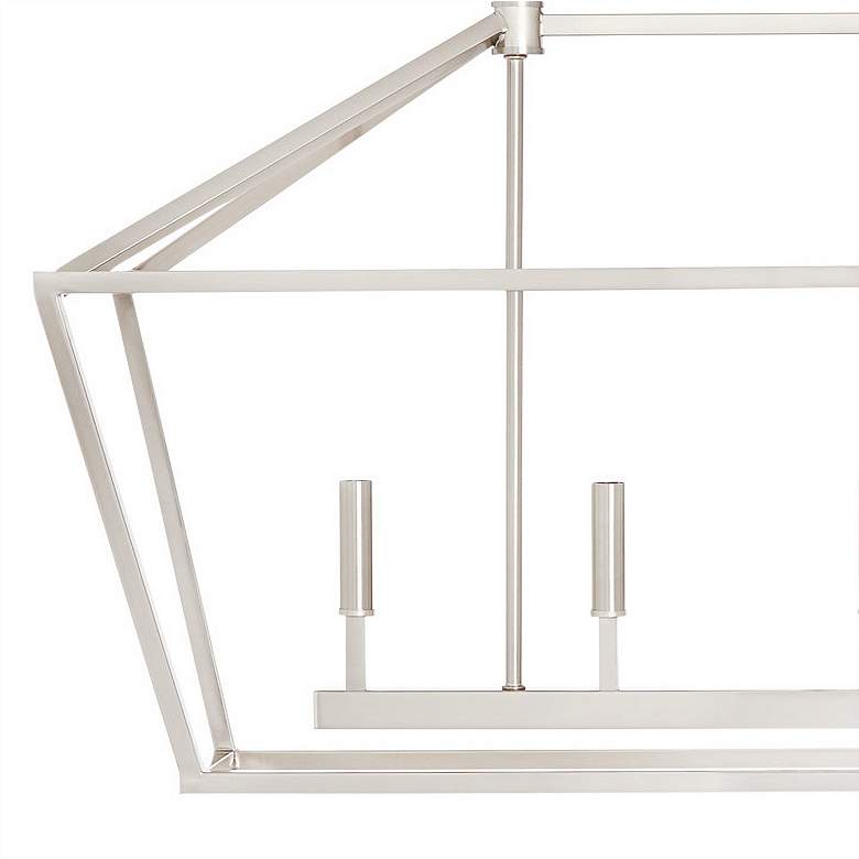 Image 3 Toulia 40" Wide Satin Nickel 5-Light Linear Pendant more views
