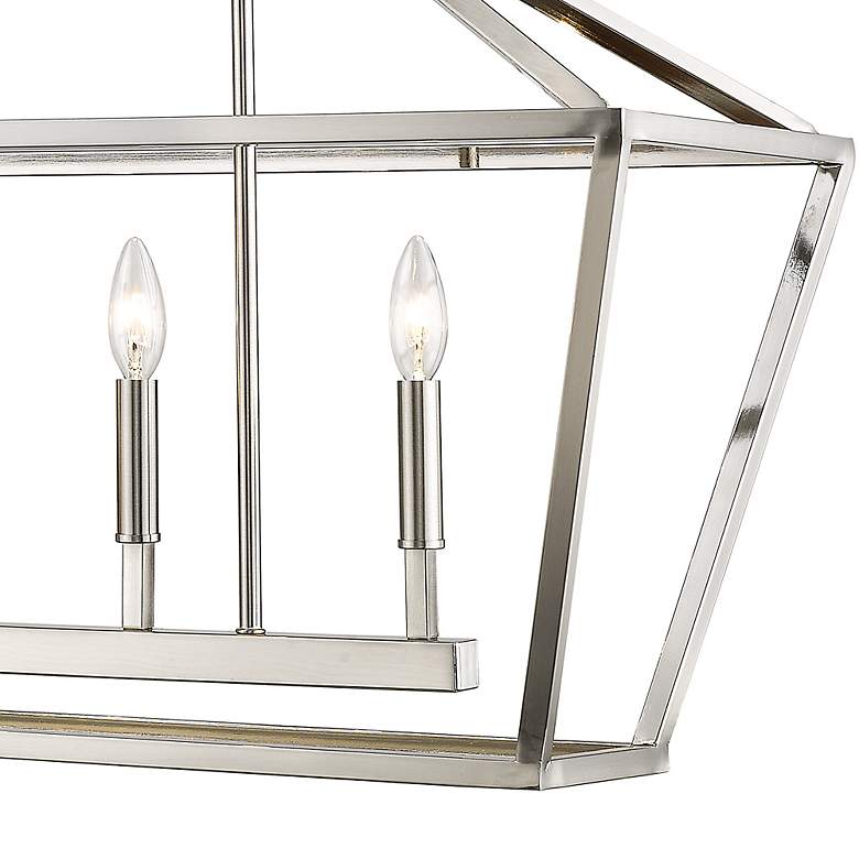 Image 4 Toulia 40" Wide Satin Nickel 5-Light Linear Pendant more views