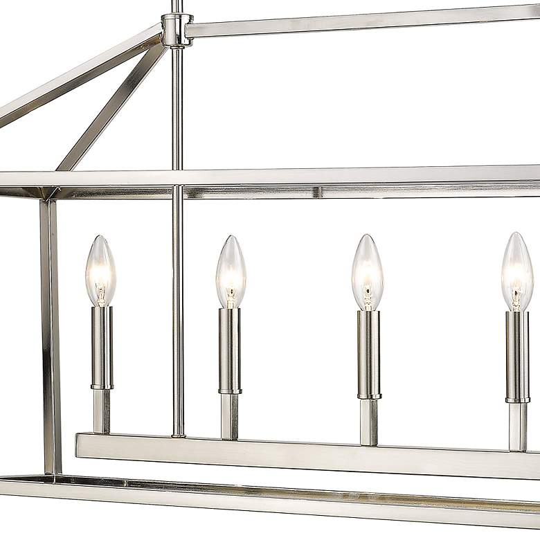 Image 6 Toulia 40" Wide Satin Nickel 5-Light Linear Pendant more views