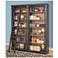 Toulouse 80" Wide Ebony 6-Shelf Library Bookcase Wall