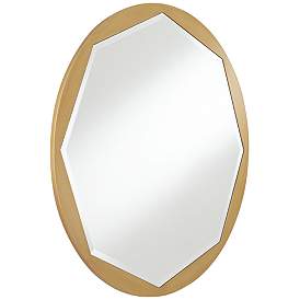 Image5 of Tourasi Brushed Gold 32" Round Cut Framed Wall Mirror more views