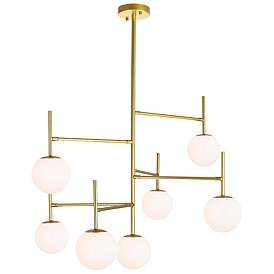 Image1 of Tourch 7 Light Chandelier With Medallion Gold Finish