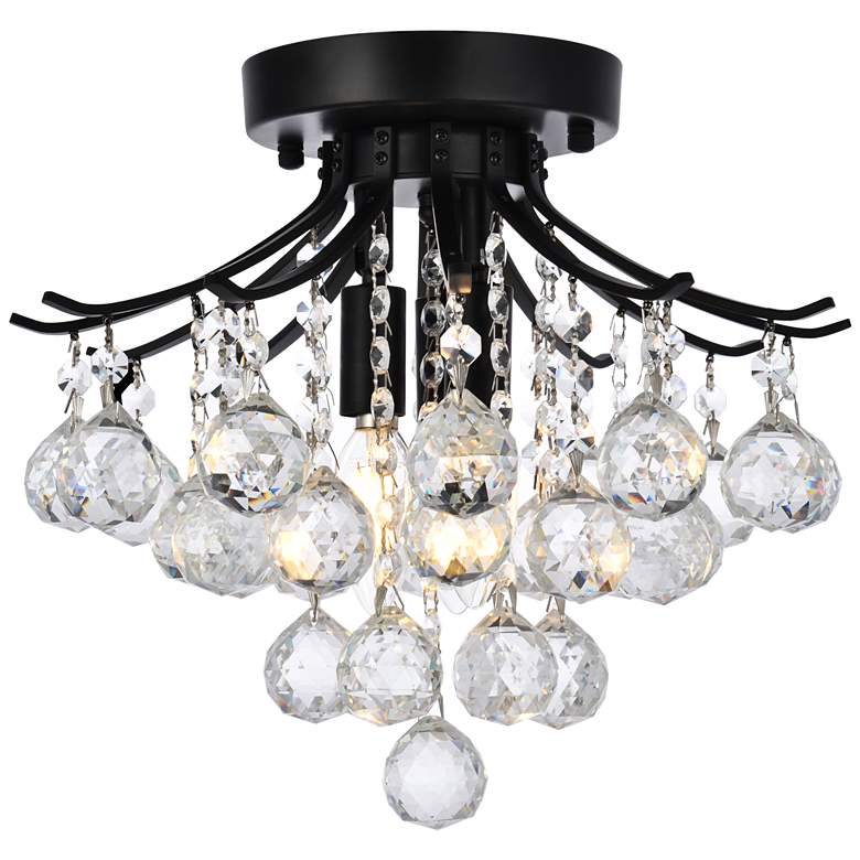 Image 1 Toureg 12" Black Flush Mount