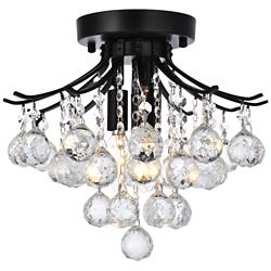 Toureg 12" Black Flush Mount