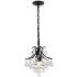 Toureg 12" Wide Black and Crystal 3-Light Mini Pendant