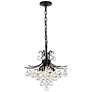 Toureg 16" Wide Black and Crystal 6-Light Pendant