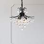 Toureg 16" Wide Black and Crystal 6-Light Pendant