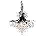 Toureg 16" Wide Black and Crystal 6-Light Pendant