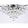 Toureg 16" Wide Black and Crystal 6-Light Pendant