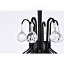 Toureg 16" Wide Black and Crystal 6-Light Pendant
