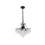 Toureg 16" Wide Black and Crystal 6-Light Pendant