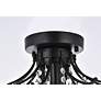 Toureg 16" Wide Black Ceiling Light in scene