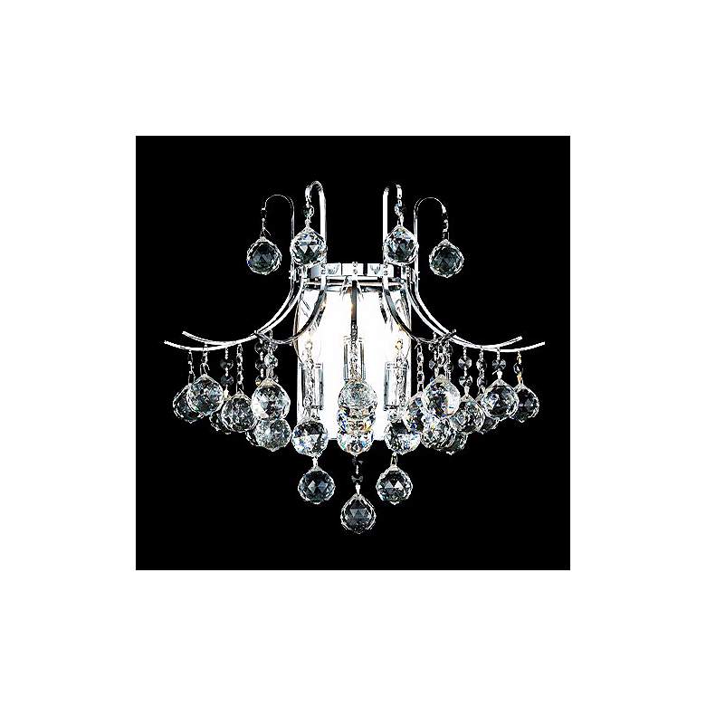 Toureg 16&quot; Wide Chrome and Crystal Sconce by Elegant Lighting