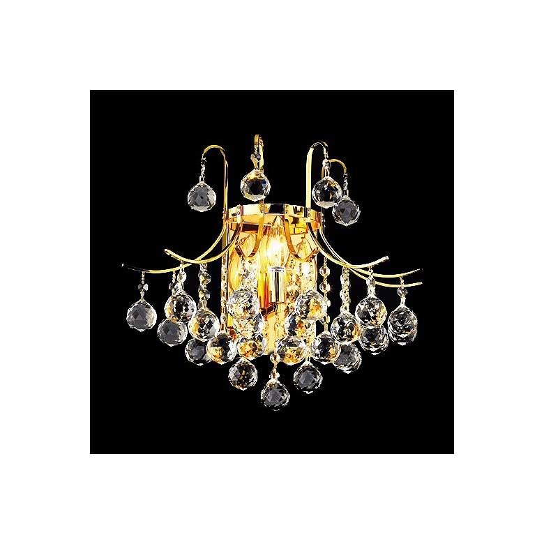 Image 1 Toureg 16 inch Wide Gold and Crystal Sconce