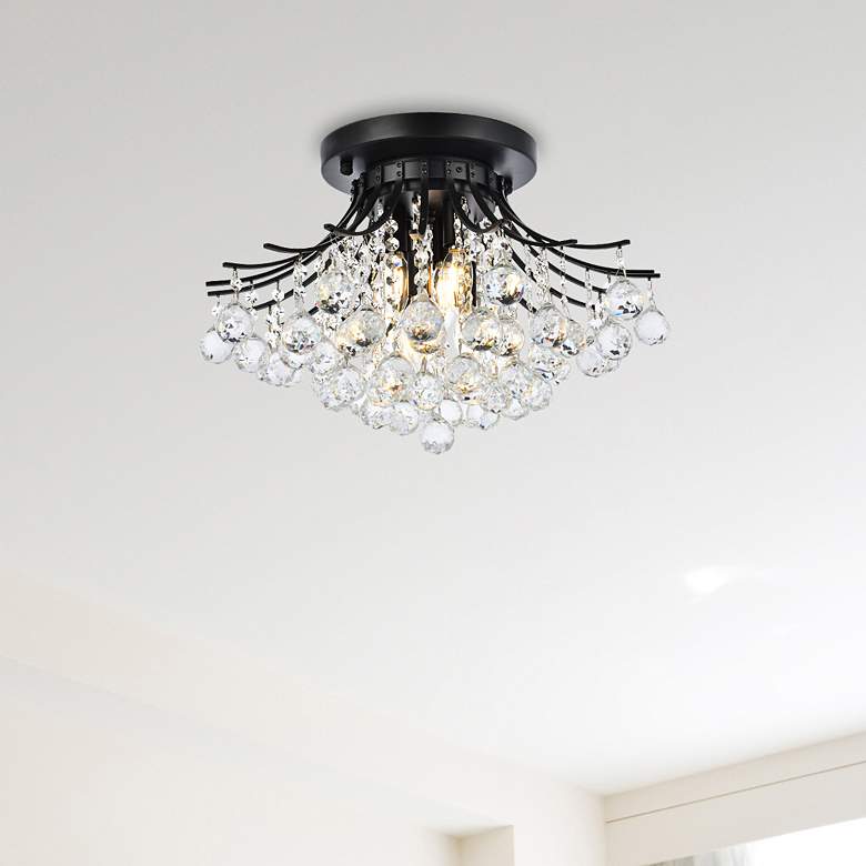 Image 2 Toureg 19" Wide Black 6-Light Ceiling Light