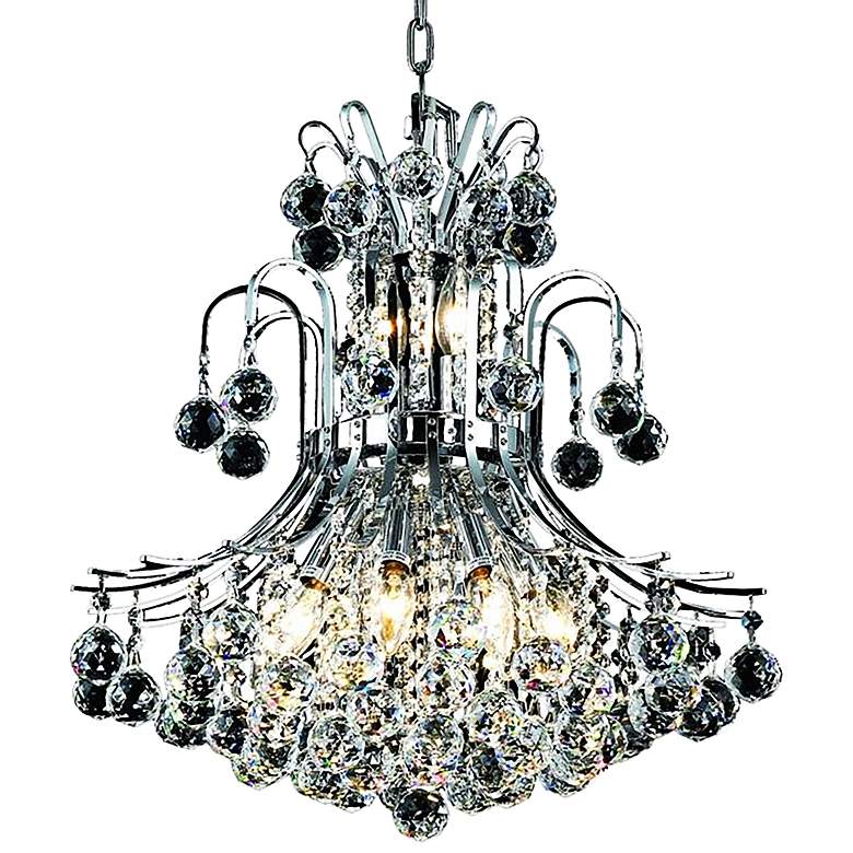 Image 1 Toureg 19" Wide Chrome and Crystal 10-Light Chandelier