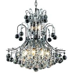 Toureg 19&quot; Wide Chrome and Crystal 10-Light Chandelier