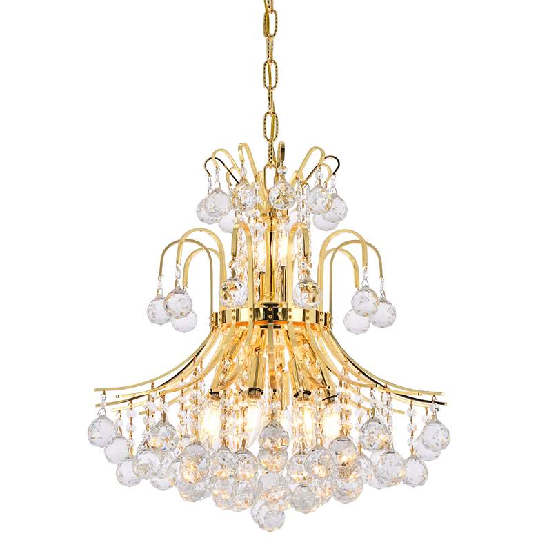 Image 2 Toureg 19 inch Wide Gold and Crystal 10-Light Chandelier