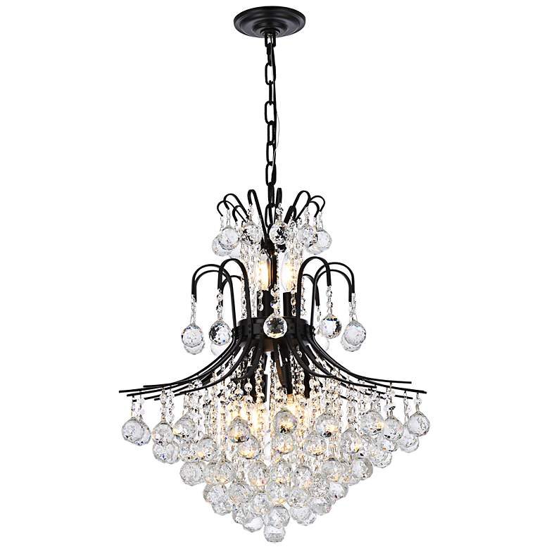 Image 2 Toureg 22" Wide Black and Crystal Chandelier
