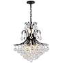 2_Toureg 22" Wide Black and Crystal Chandelier