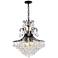 Toureg 22" Wide Black and Crystal Chandelier