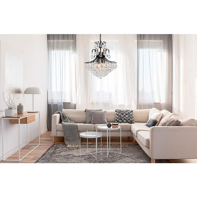 Image 3 Toureg 22" Wide Black and Crystal Chandelier more views