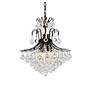 4_Toureg 22" Wide Black and Crystal Chandelier more views