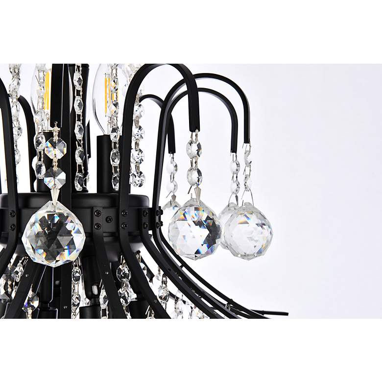 Image 6 Toureg 22" Wide Black and Crystal Chandelier more views