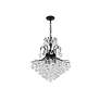 Toureg 22" Wide Black and Crystal Chandelier