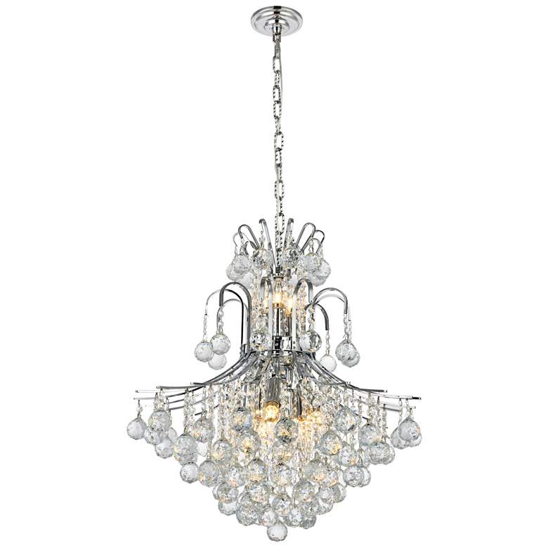 Image 2 Toureg 22" Wide Chrome and Clear Crystal 2-Tier Chandelier