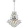 Toureg 22" Wide Chrome and Clear Crystal 2-Tier Chandelier
