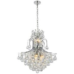 Toureg 22" Wide Chrome and Clear Crystal 2-Tier Chandelier