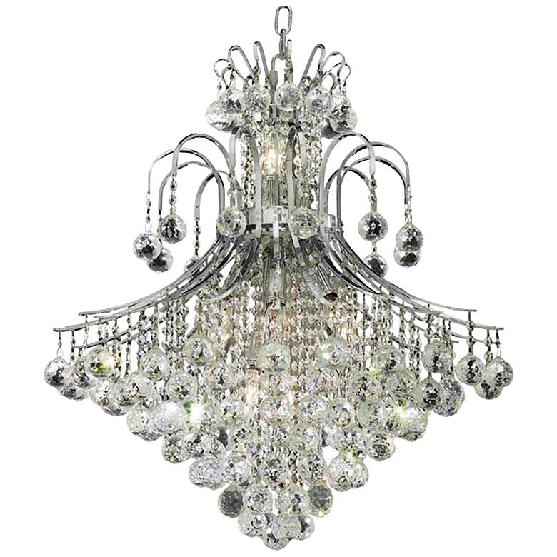 Image 2 Toureg 25" Wide Chrome and Crystal 15-Ligh Chandelier