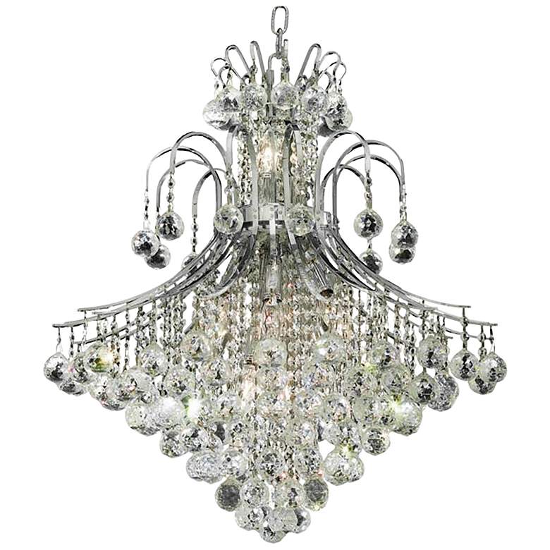 Image 2 Toureg 25 inch Wide Chrome and Crystal 15-Ligh Chandelier