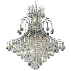 Toureg 25&quot; Wide Chrome and Crystal 15-Ligh Chandelier