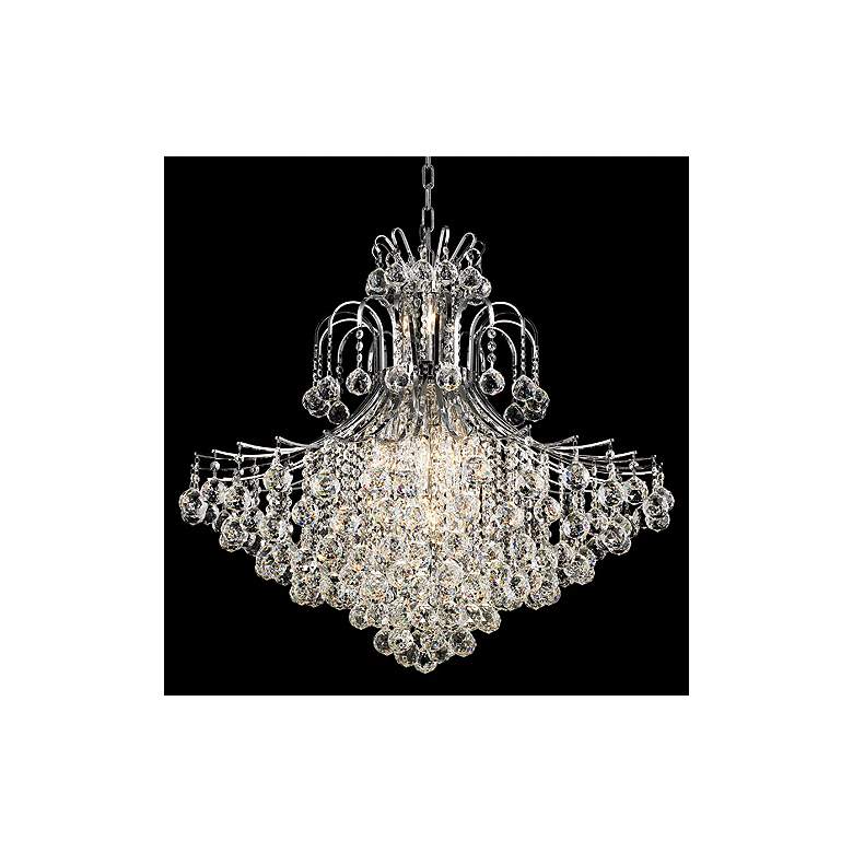 Image 1 Toureg 31 inch Wide Chrome and Crystal 15-Light Chandelier