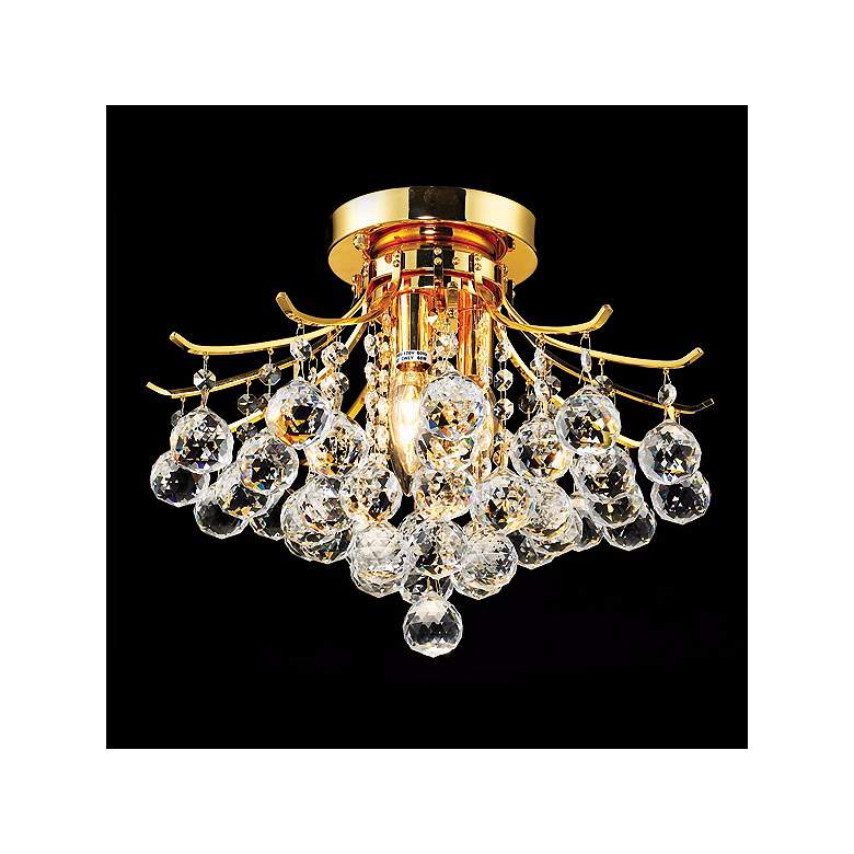 Toureg Gold 16&quot; Wide Traditional Crystal Ceiling Light