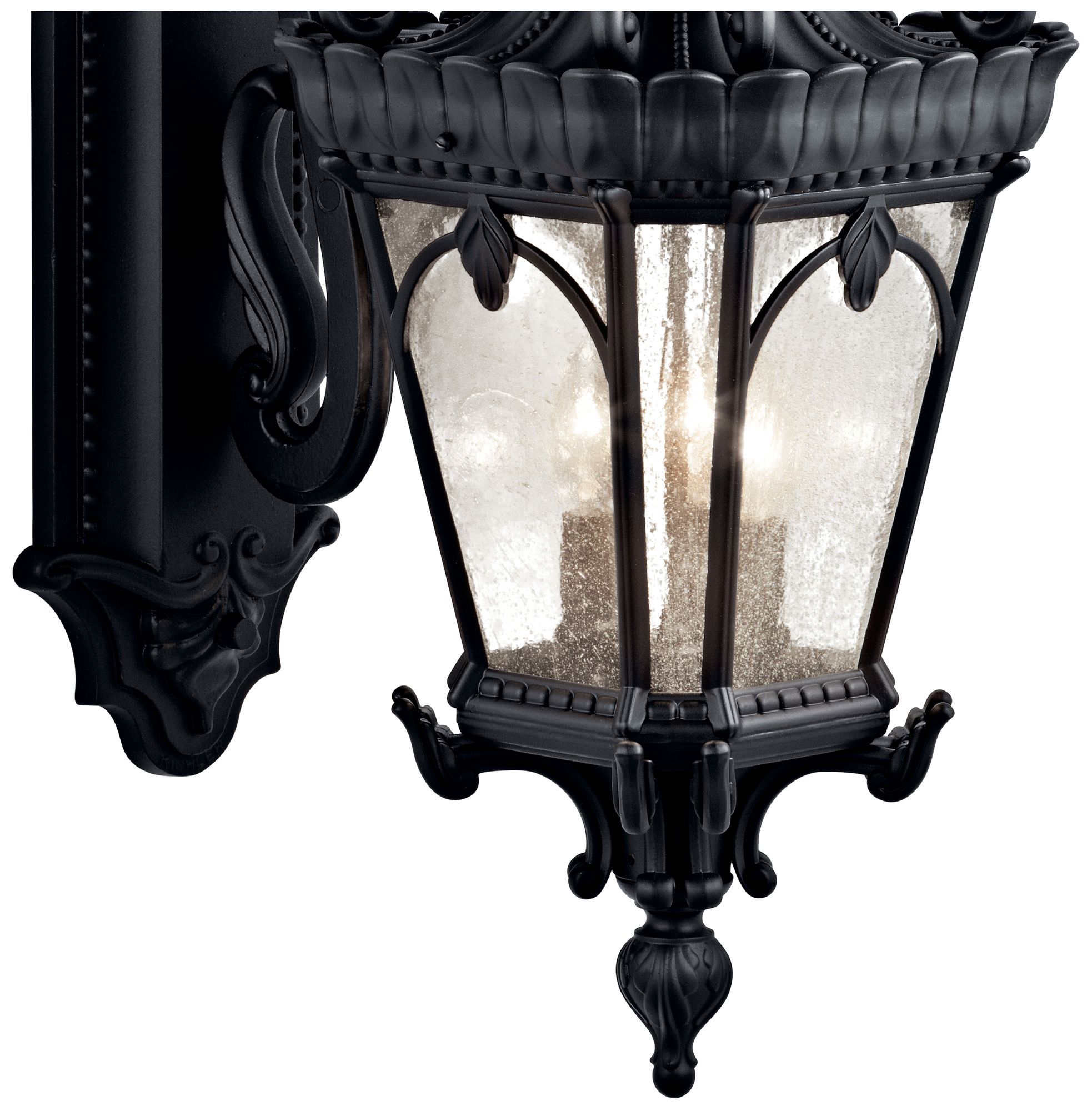 Image 4 Tournai 29" High Textured Black 3-Light Outdoor Wall Light more views