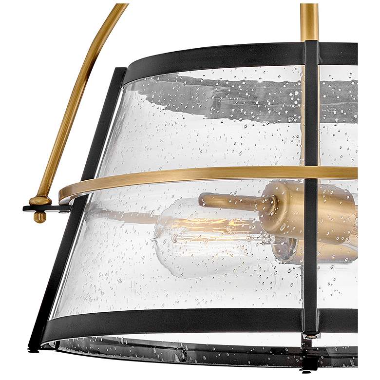 Image 7 Tournon 15"W Heritage Brass and Black 2-Light Ceiling Light more views